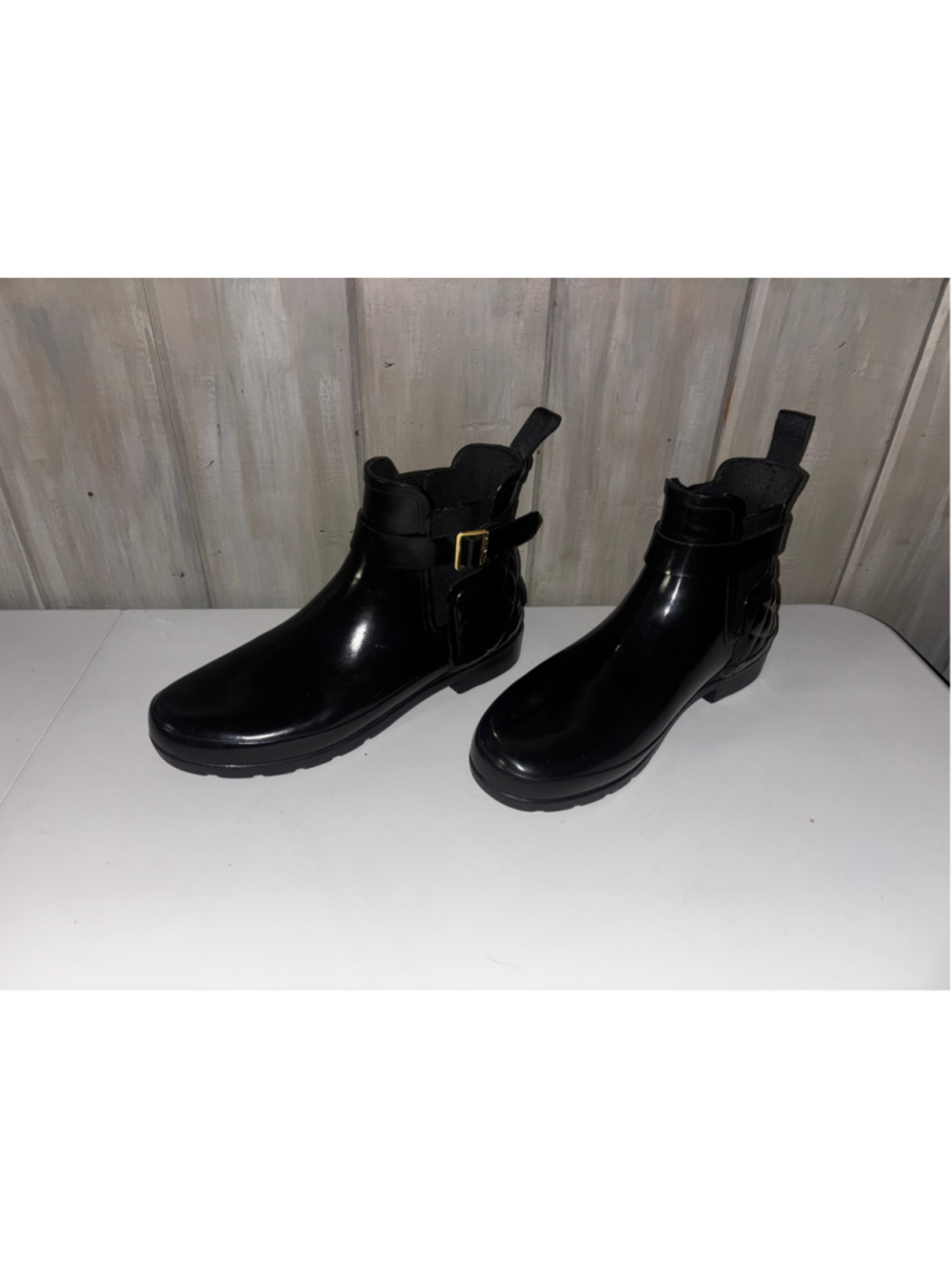 Hunter Quilted Chelsea Lightweight Gloss Rain Boots Women’s size 7 - Picture 4 of 11